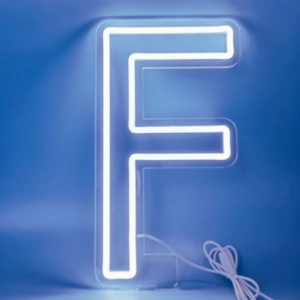 Light Up Letter F - 90cm